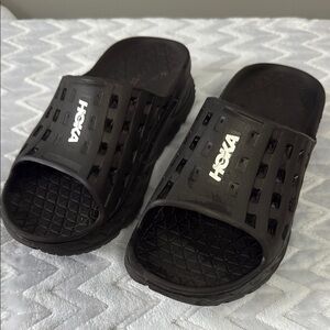 Hoka Black Slide Sandals